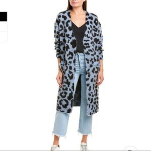 Ragdoll LA Fuzzy Leopard Mohair & Wool-Blend Cardigan